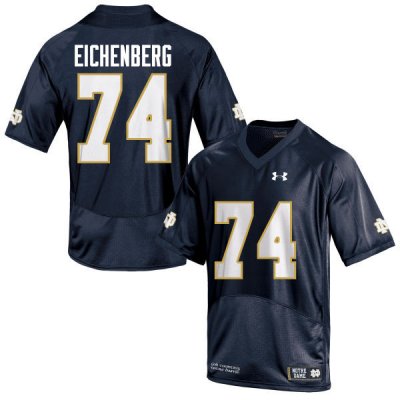 Notre Dame Fighting Irish Men's Liam Eichenberg #74 Navy Blue Under Armour Authentic Stitched College NCAA Football Jersey WPI8699NE